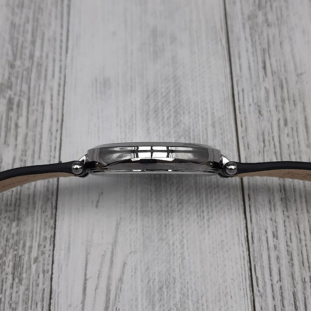 Coach Park Black Floral Print Leather Strap Watch - Picture 9 of 10